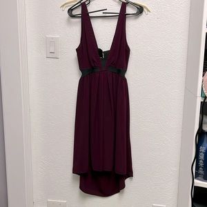 Plunged neckline dress